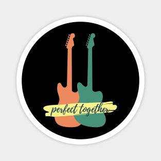 Perfect Together Offset Style Electric Guitars Silhouette Magnet